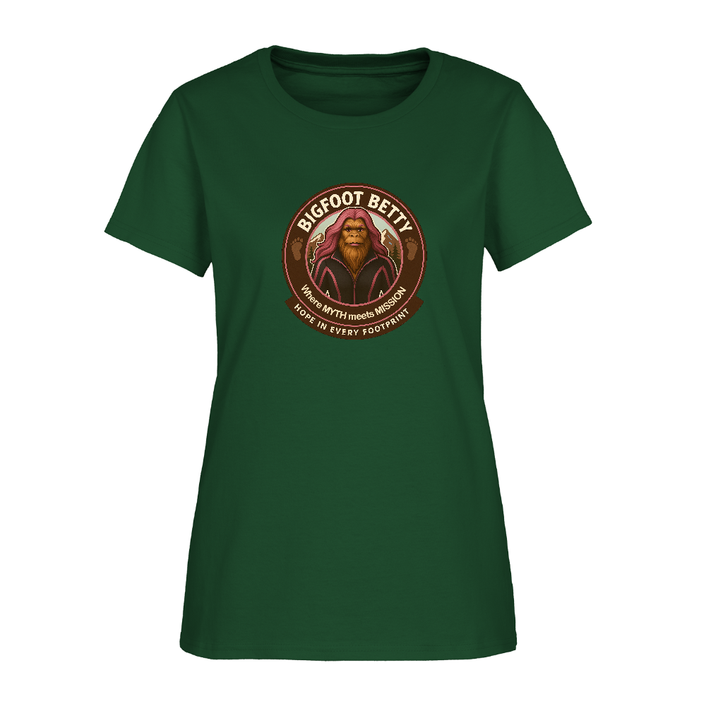 Women's T-Shirt - Hope in Every Footprint (RETRO) - forest green