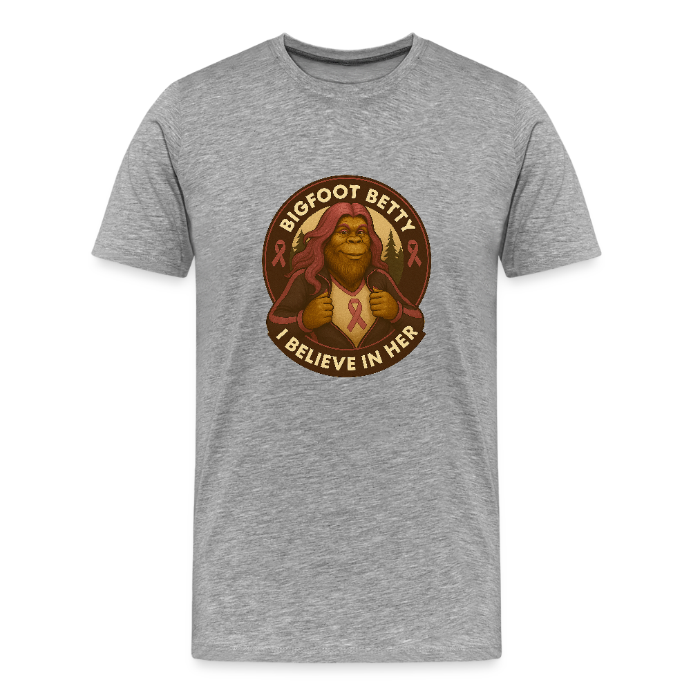 Men's Premium T-Shirt - I Believe In Her (RETRO) - heather gray