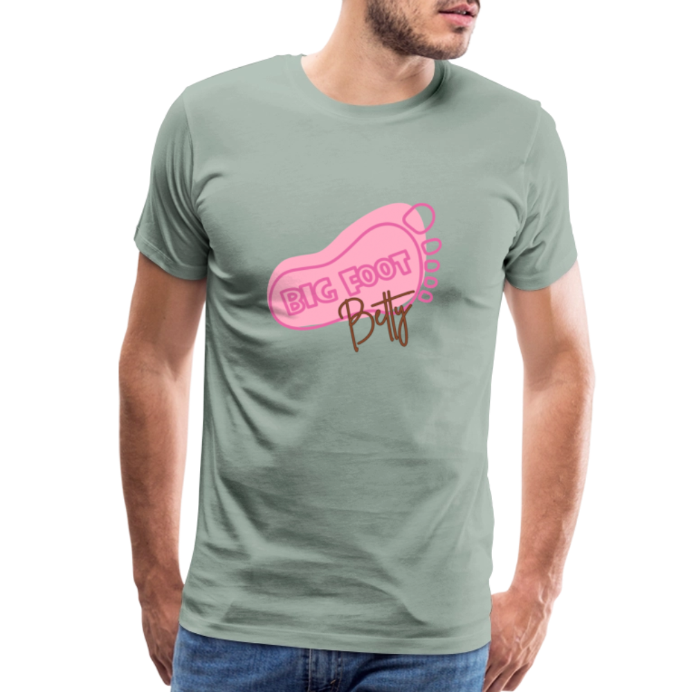 Men's Premium T-Shirt - BFB FootPrint - steel green