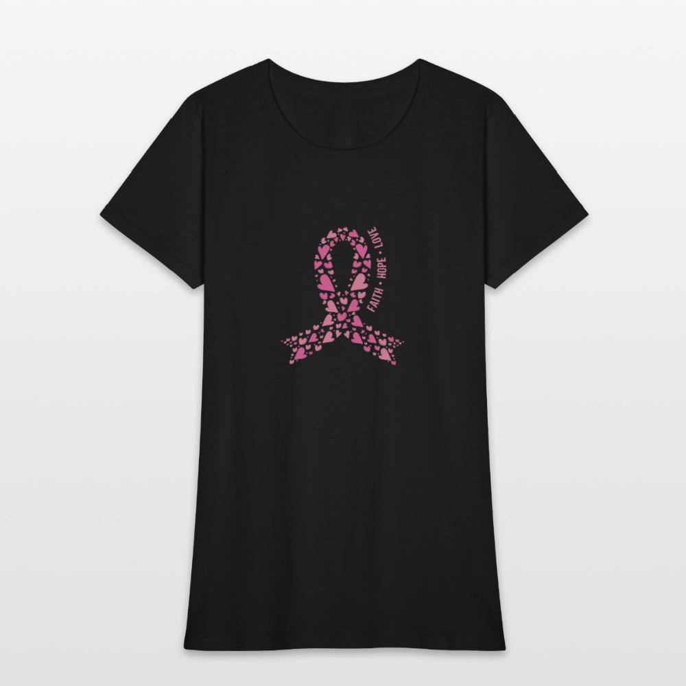 Women's Faith Hope Love T-Shirt - black