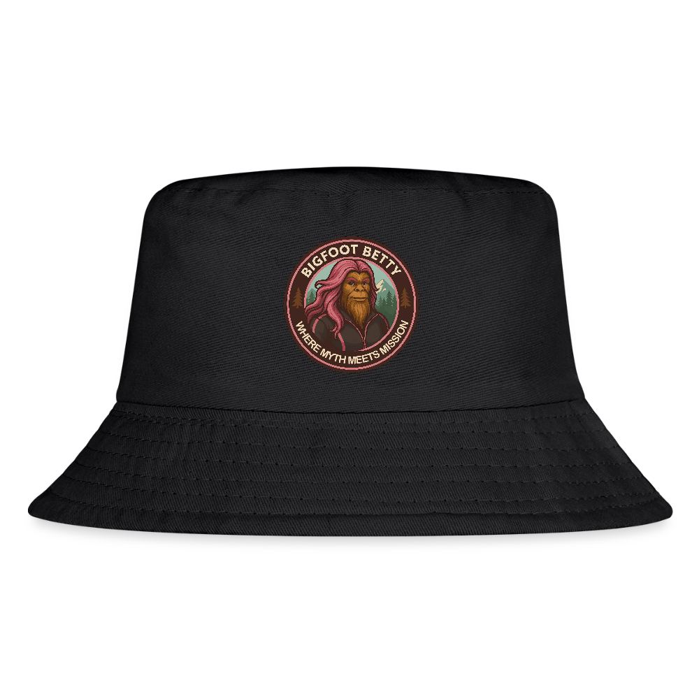 Kid's Bucket Hat - Where Myth Meets Mission (RETRO) - black