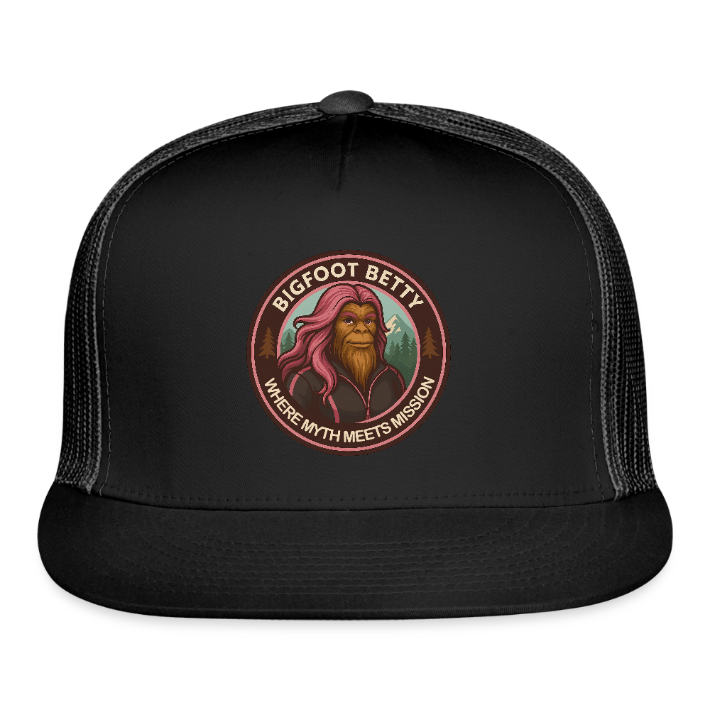 Trucker Hat - Where Myth Meets Mission (RETRO) - black/black
