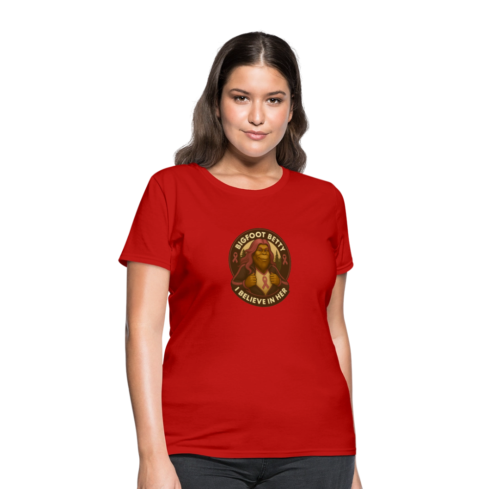 Women's T-Shirt - I Believe In Her (RETRO) - red