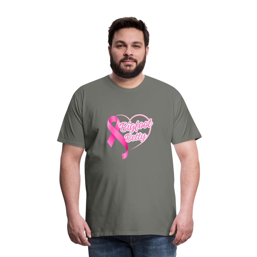 Men's Premium T-Shirt -BFB Pink Ribbon - asphalt gray