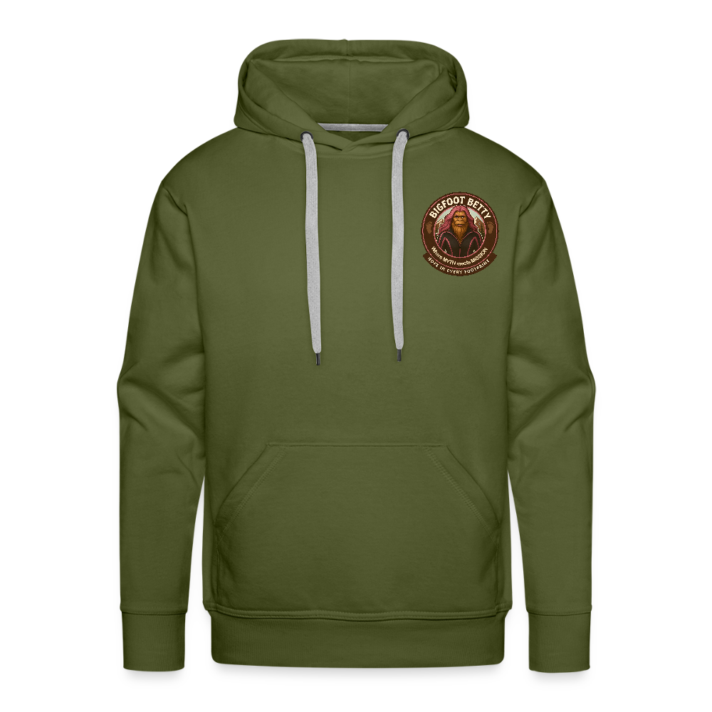 Men’s Premium Hoodie - I Believe In Her (F/B) (RETRO) - olive green