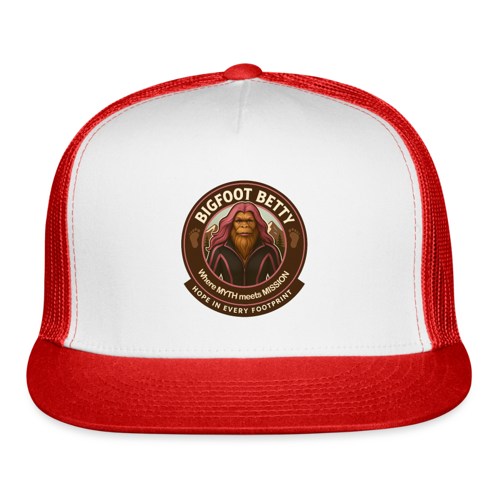 Trucker Hat - Hope in Every Footprint (RETRO) - white/red