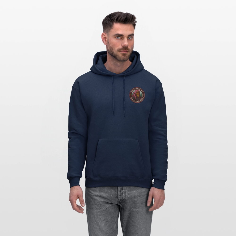 Men's Hoodie - Where Myth Meets Mission (F/B) (RETRO) - navy
