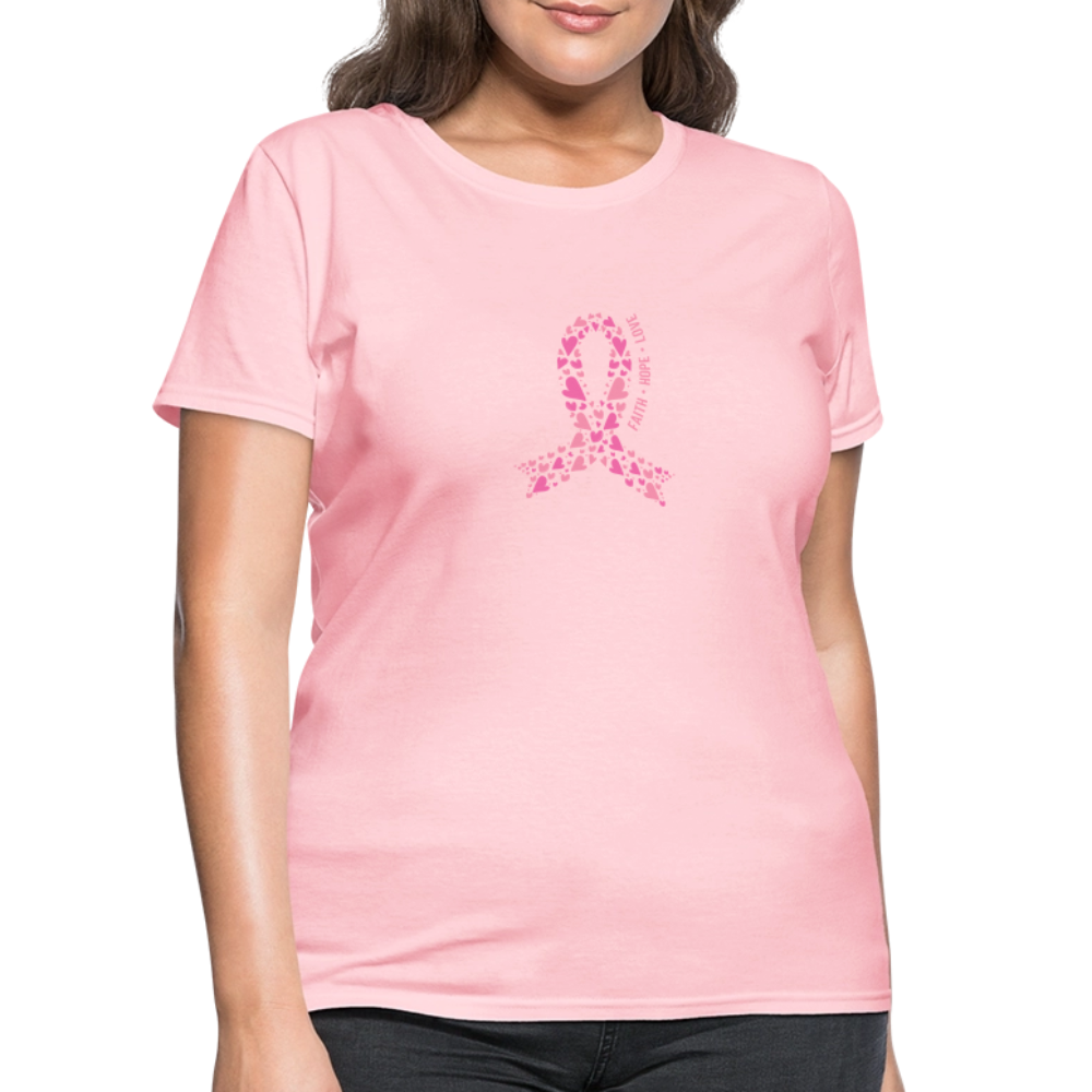 Women's Faith Hope Love T-Shirt - pink
