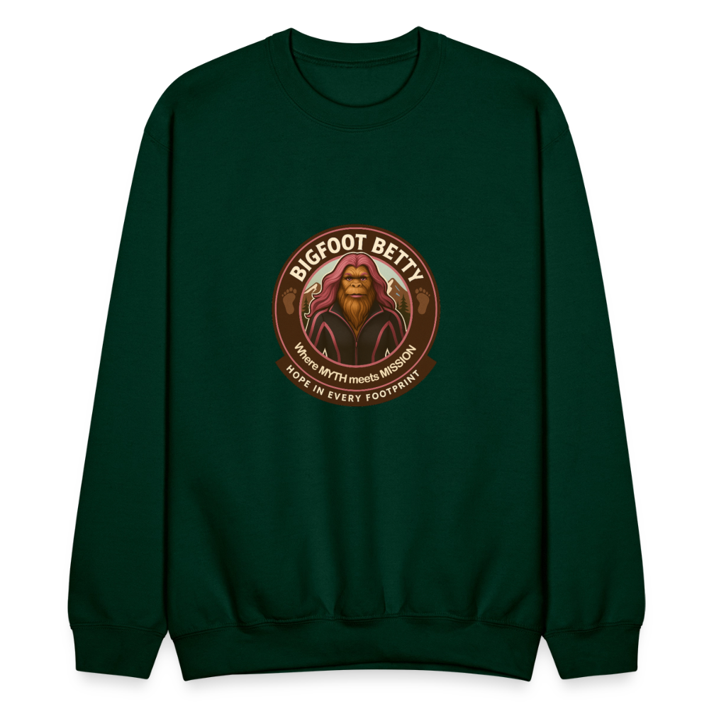 Crewneck Sweatshirt - Hope in Every Footprint (RETRO) - forest green