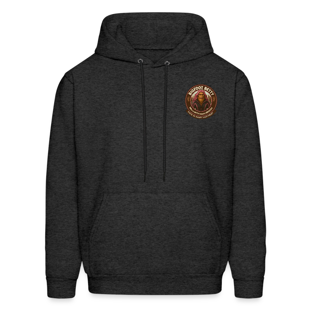Men's Hoodie - Hope in Every Footprint (F/B) (RETRO) - charcoal grey