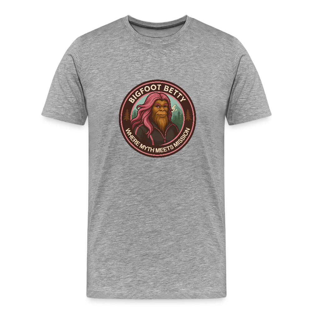 Men's Premium T-Shirt - Where Myth Meets Mission (RETRO) - heather gray