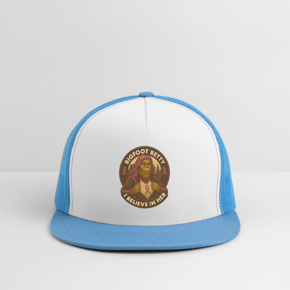 Trucker Hat - I Believe In Her (RETRO) - white/blue