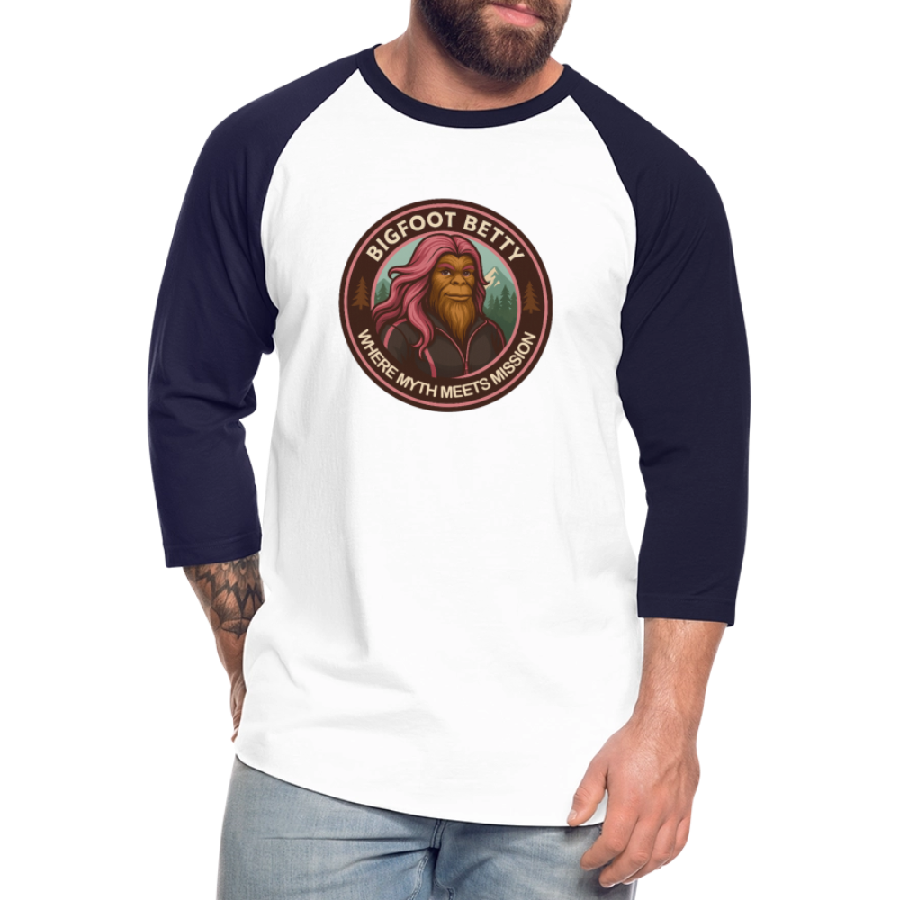 Baseball T-Shirt - Where Myth Meets Mission (RETRO) - white/navy