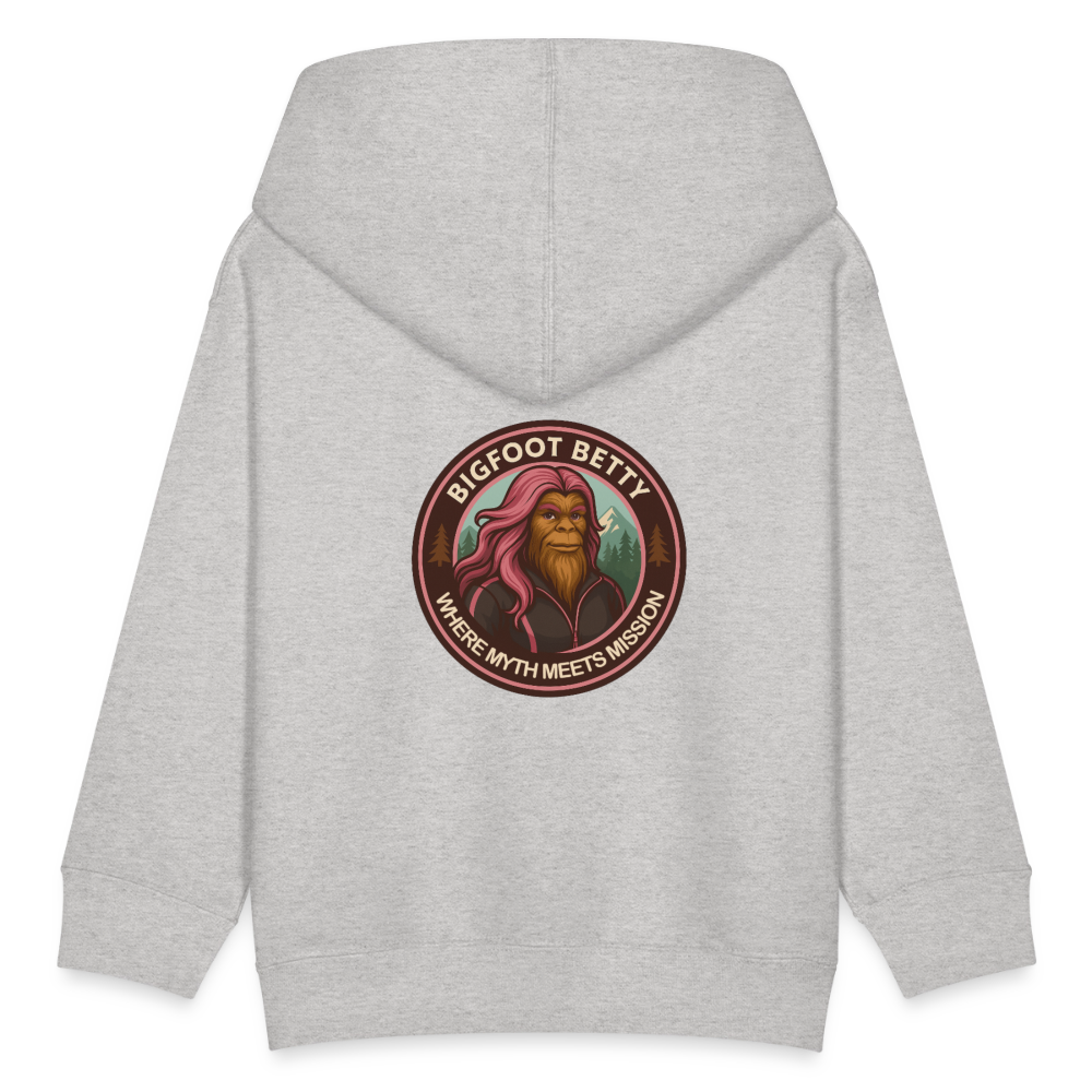 Kids' Hoodie - Where Myth Meets Mission (F/B) (RETRO) - heather gray