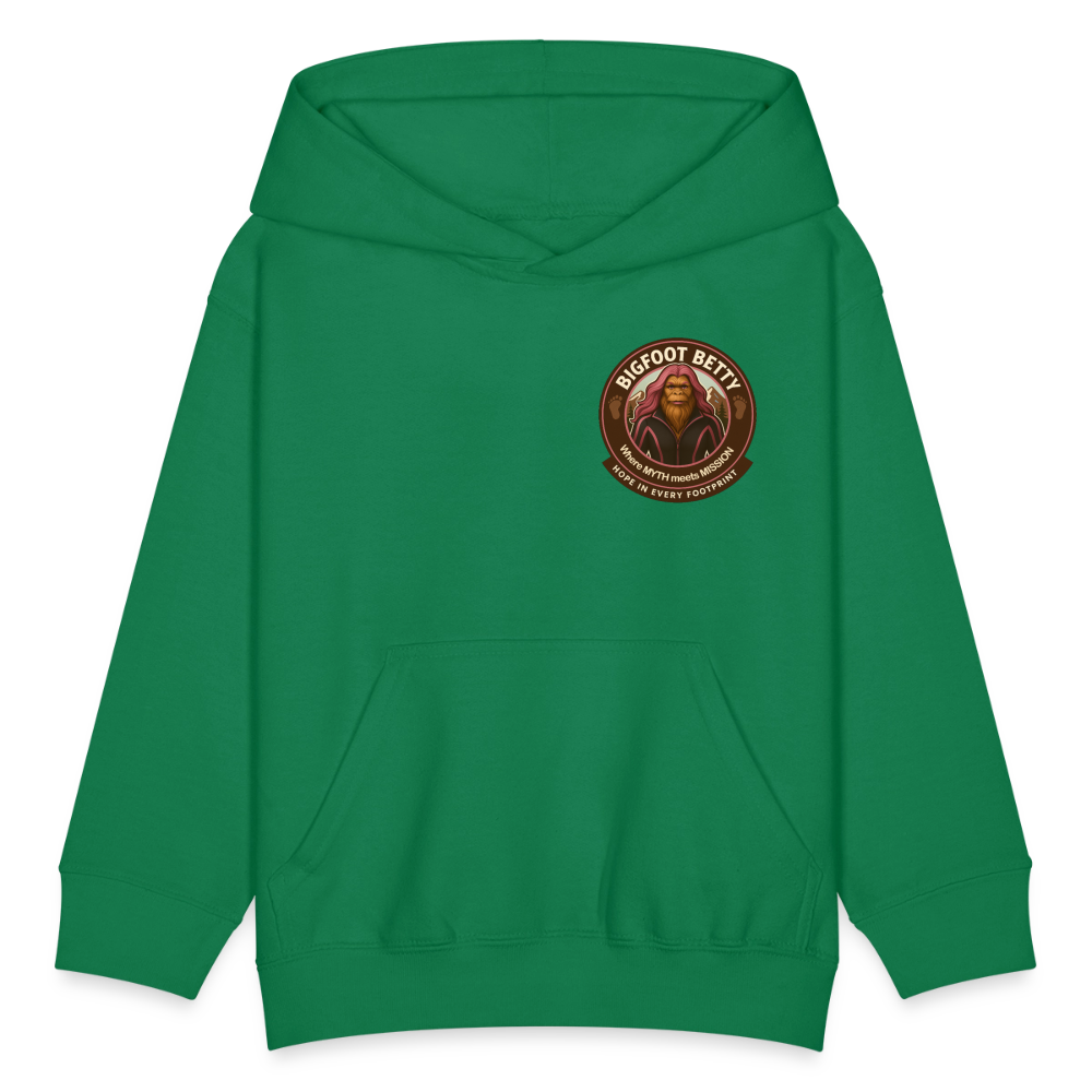 Kids' Hoodie - Hope in Every Footprint (F/B) (RETRO) - kelly green