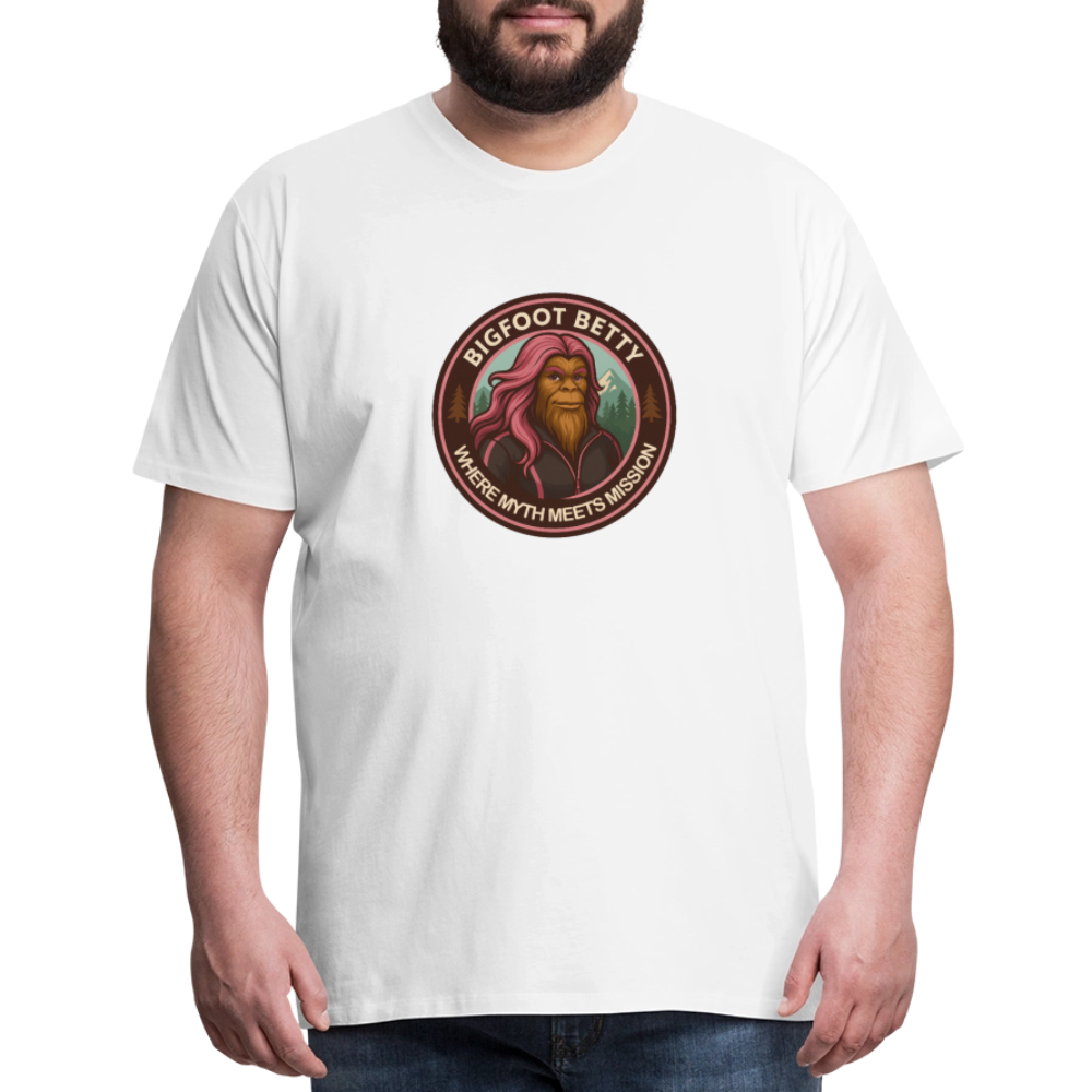 Men's Premium T-Shirt - Where Myth Meets Mission (RETRO) - white