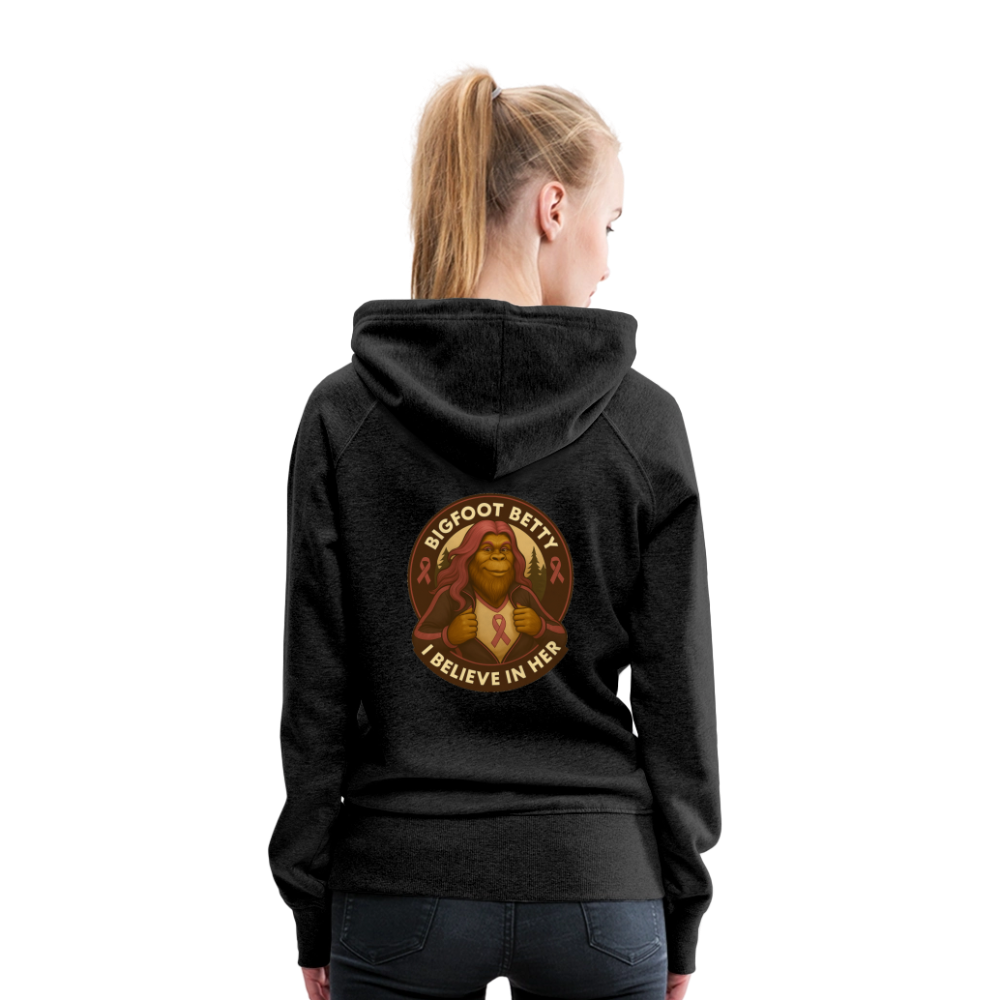 Women’s Premium Hoodie - I Believe In Her (RETRO) - charcoal grey