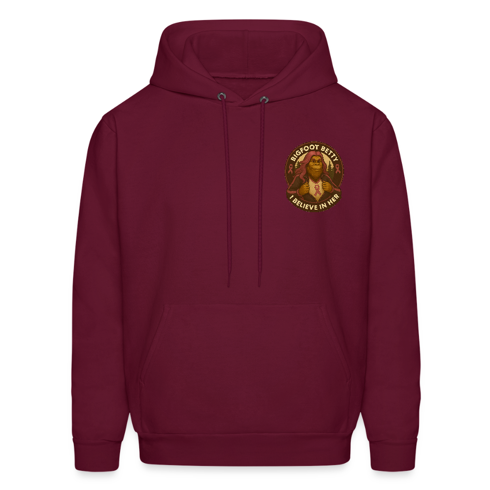 Men's Hoodie - I Believe In Her (F/B) (RETRO) - burgundy