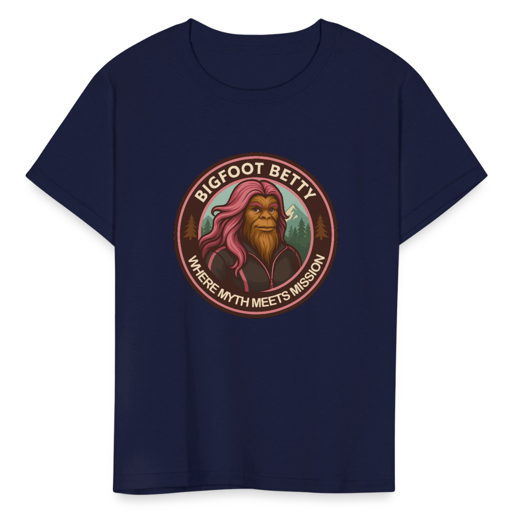 Kids' T-Shirt - Where Myth Meets Mission (RETRO) - navy