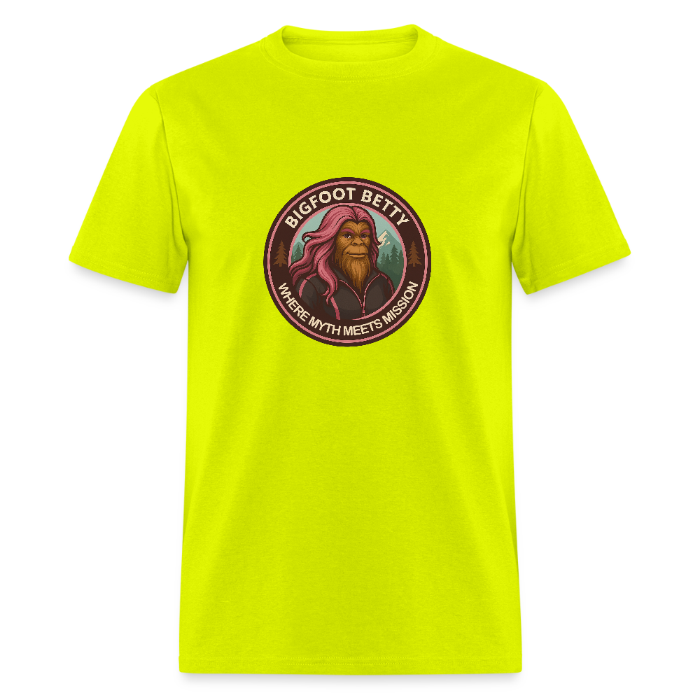 Unisex Classic T-Shirt - Where Myth Meets Mission (RETRO) - safety green