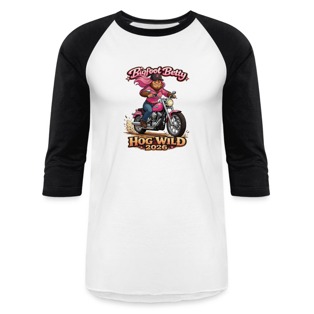 Baseball T-Shirt - BFB Hog Wild - MOTORCYCLE - white/black