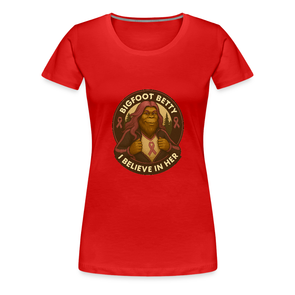 Women’s Premium T-Shirt - I Believe In Her (RETRO) - red