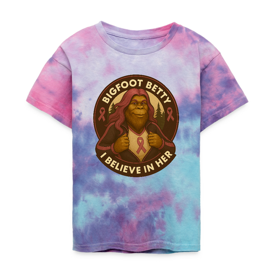 Kid's Tie Dye T-Shirt - I Believe In Her (RETRO) - cotton candy