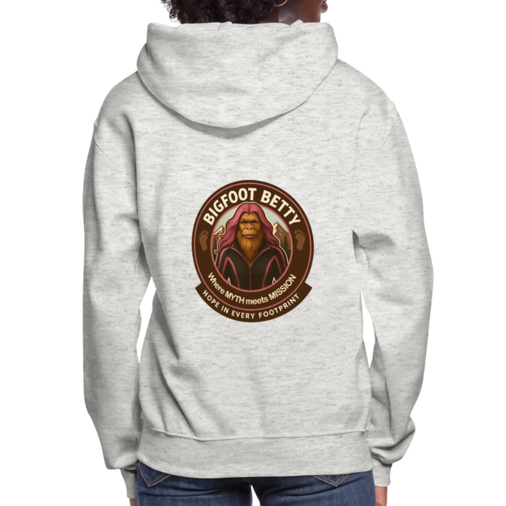 Women's Hoodie - Hope in Every Footprint (RETRO) - heather oatmeal