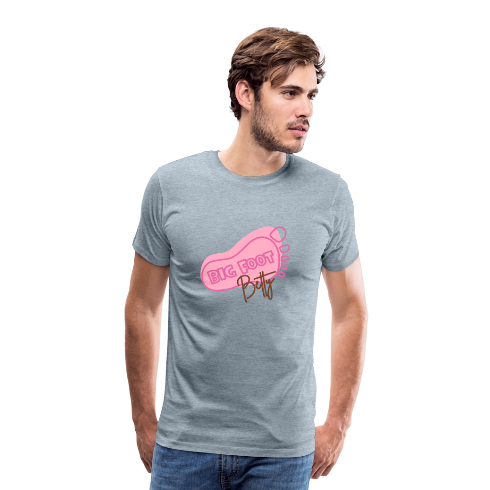Men's Premium T-Shirt - BFB FootPrint - heather ice blue