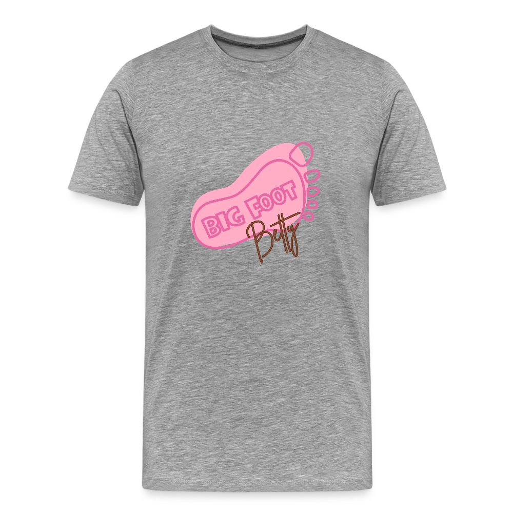 Men's Premium T-Shirt - BFB FootPrint - heather gray
