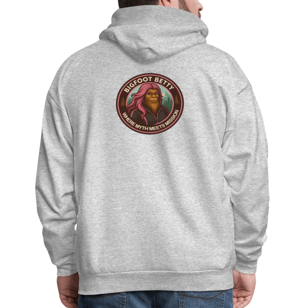 Men's Hoodie - Where Myth Meets Mission (RETRO) - heather gray