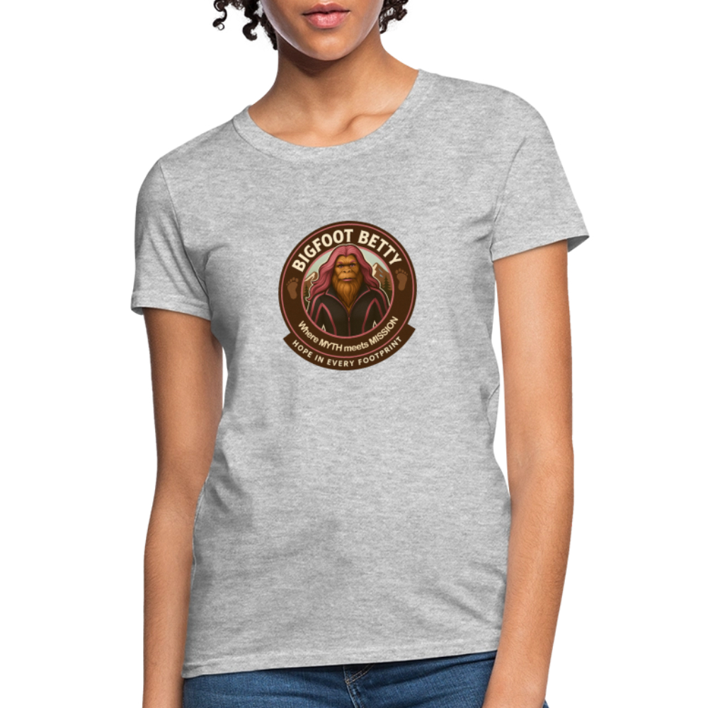 Women's T-Shirt - Hope in Every Footprint (RETRO) - heather gray