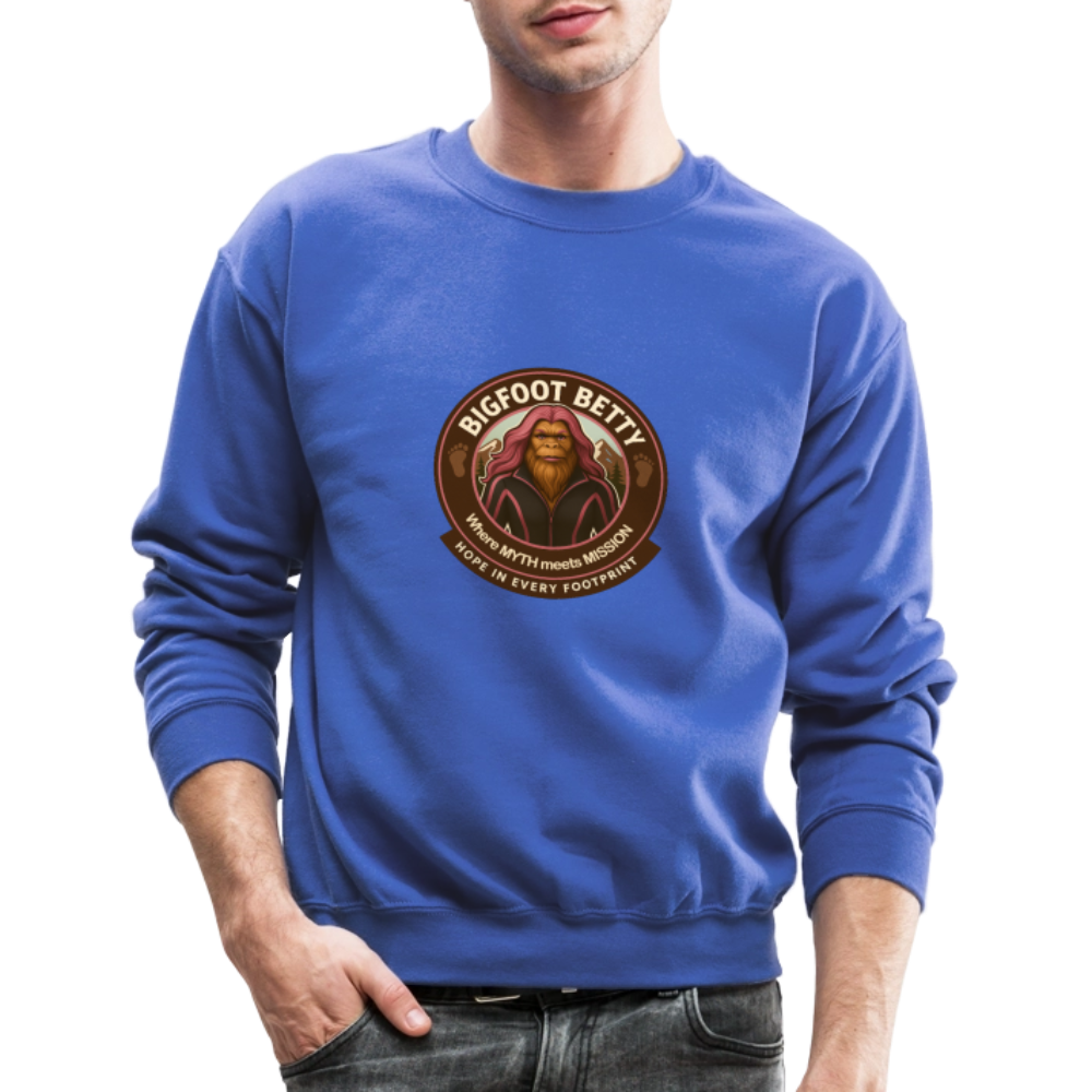 Crewneck Sweatshirt - Hope in Every Footprint (RETRO) - royal blue