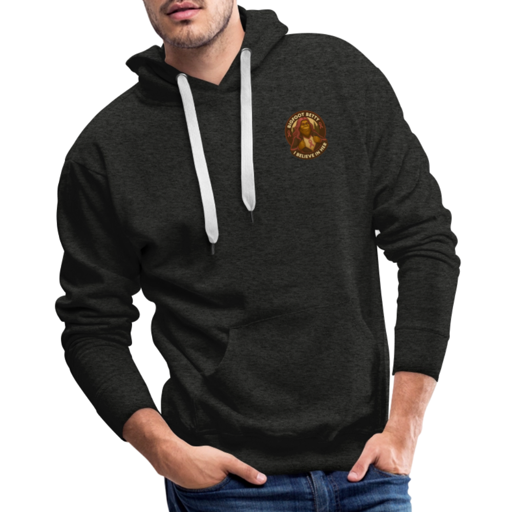 Men’s Premium Hoodie - Where Myth Meets Mission (F/B) (RETRO) - charcoal grey