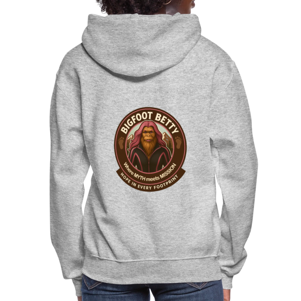 Women's Hoodie - Hope in Every Footprint (RETRO) - heather gray