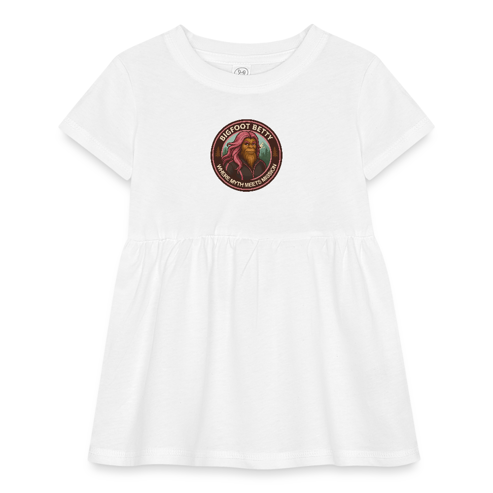 Infant Baby Rib Dress - Where Myth Meets Mission (RETRO) - white