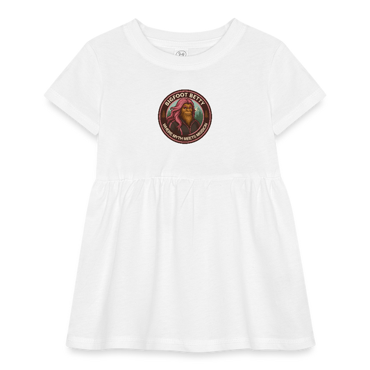 Infant Baby Rib Dress - Where Myth Meets Mission (RETRO) - white