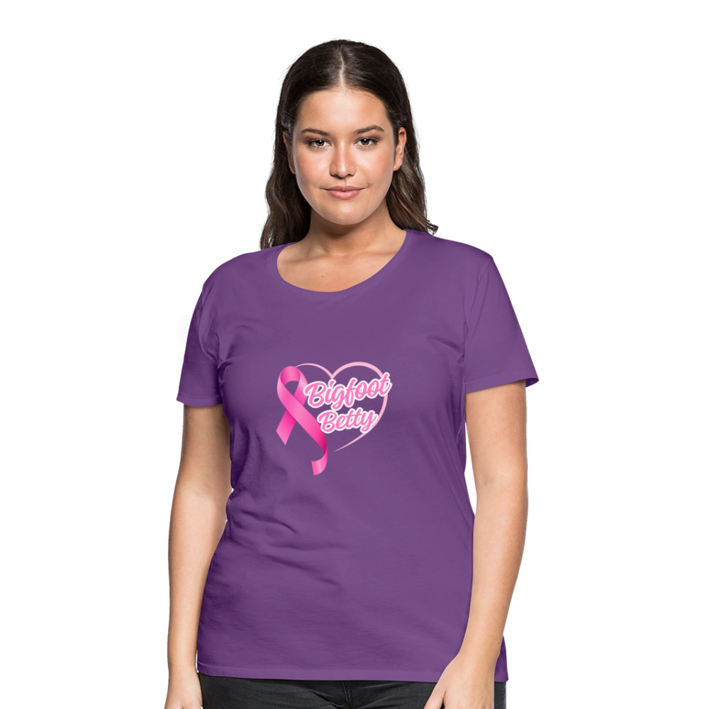 Women’s Premium T-Shirt - BFB Pink Ribbon - purple
