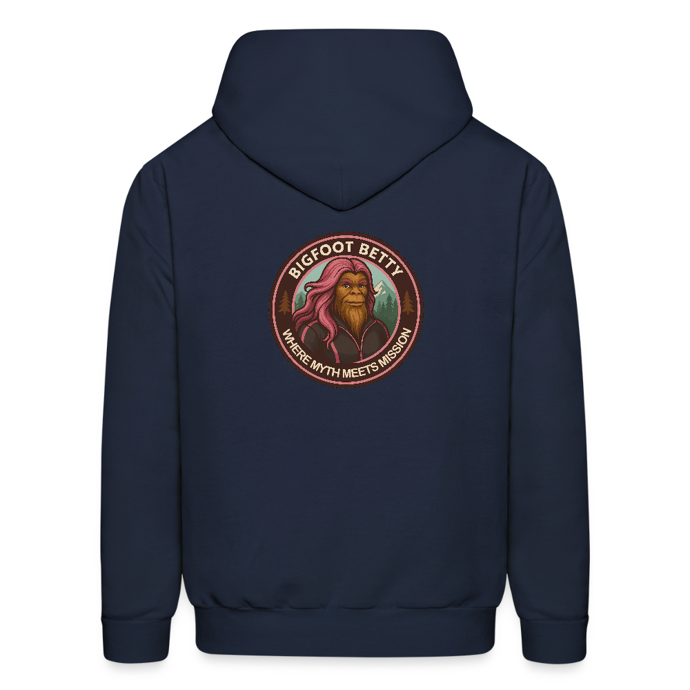 Men's Hoodie - Where Myth Meets Mission (F/B) (RETRO) - navy