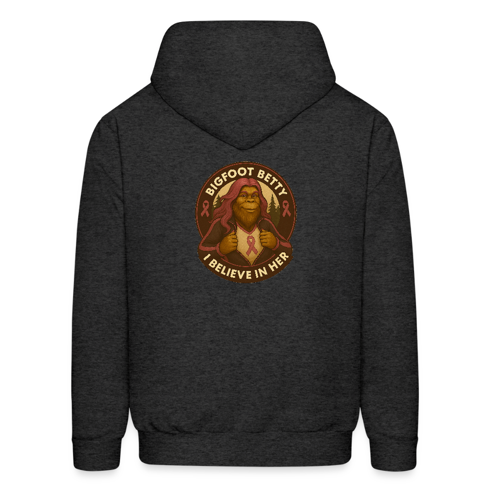 Men's Hoodie - I Believe In Her (RETRO) - charcoal grey