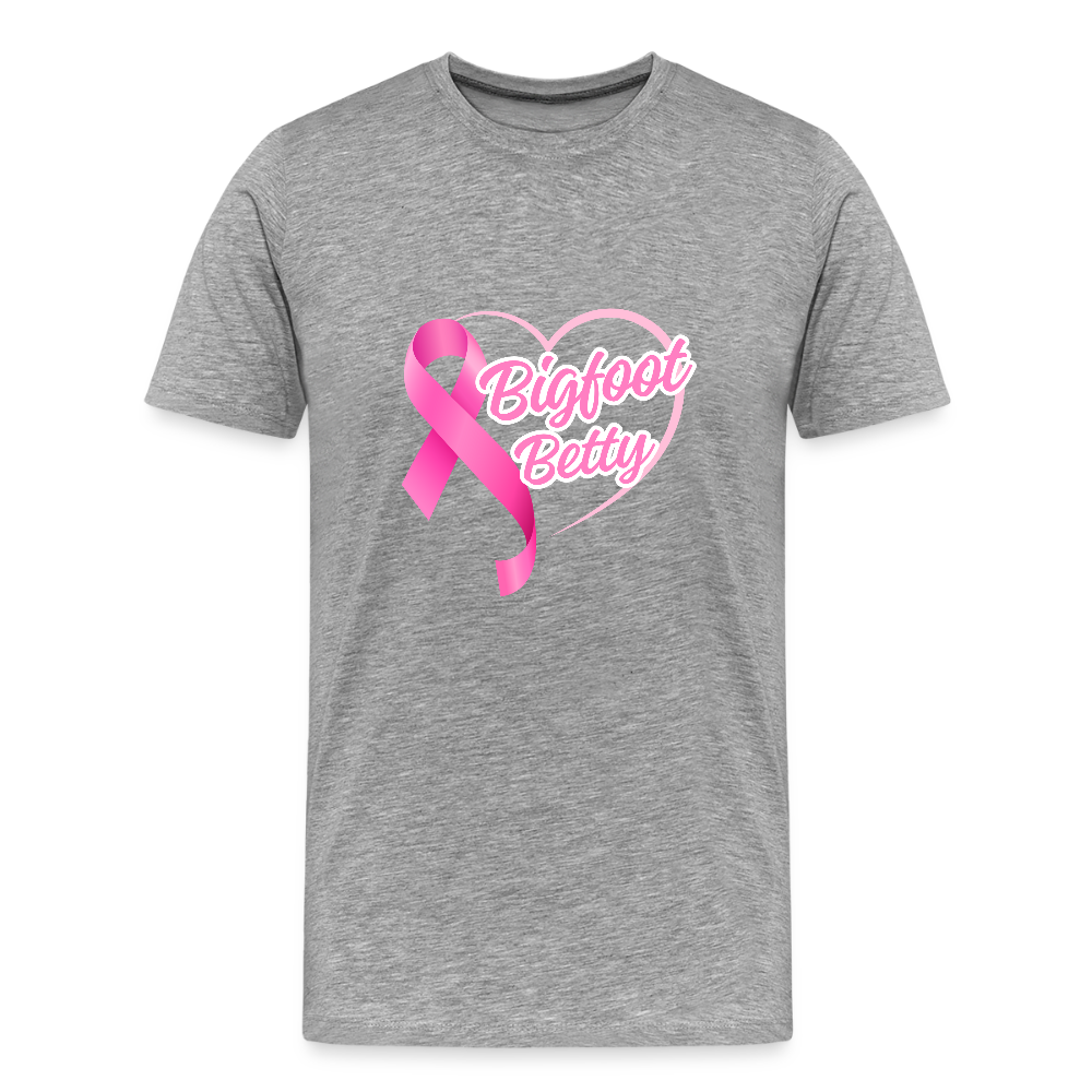 Men's Premium T-Shirt -BFB Pink Ribbon - heather gray