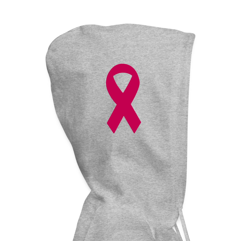 Women's Hoodie - BIGFOOT BETTY - JEEP - PINK RIBBON - heather gray