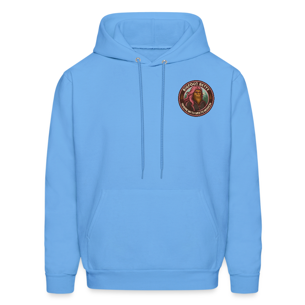 Men's Hoodie - Where Myth Meets Mission (F/B) (RETRO) - carolina blue