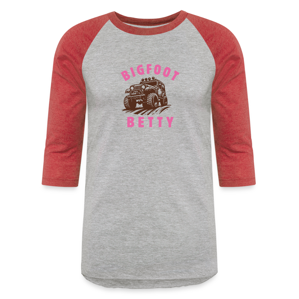 Baseball T-Shirt - BFB Jeep - heather gray/red