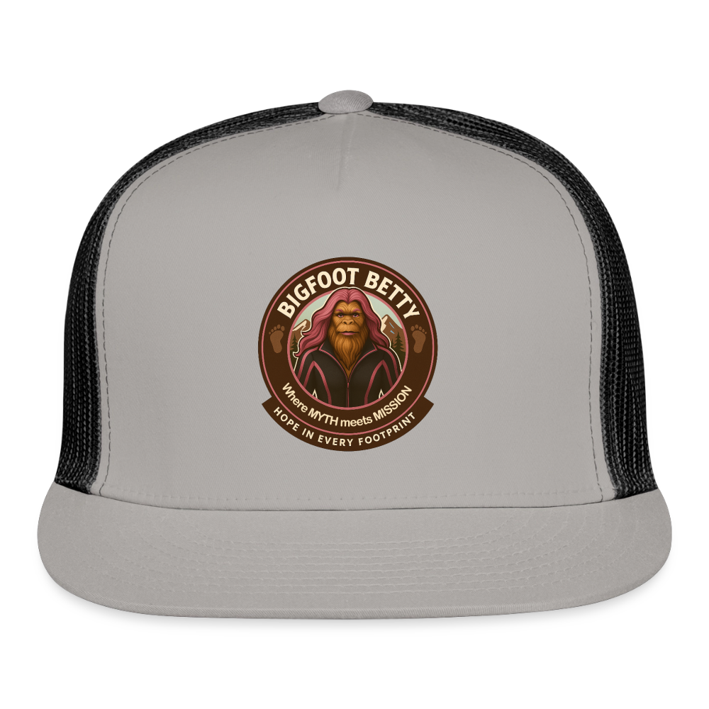 Trucker Hat - Hope in Every Footprint (RETRO) - gray/black