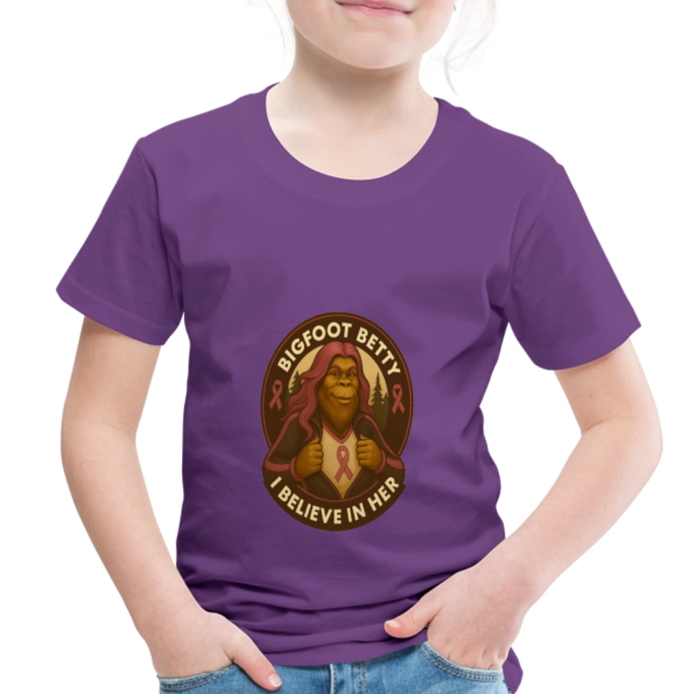 Toddler Premium T-Shirt - I Believe In Her  (RETRO) - purple