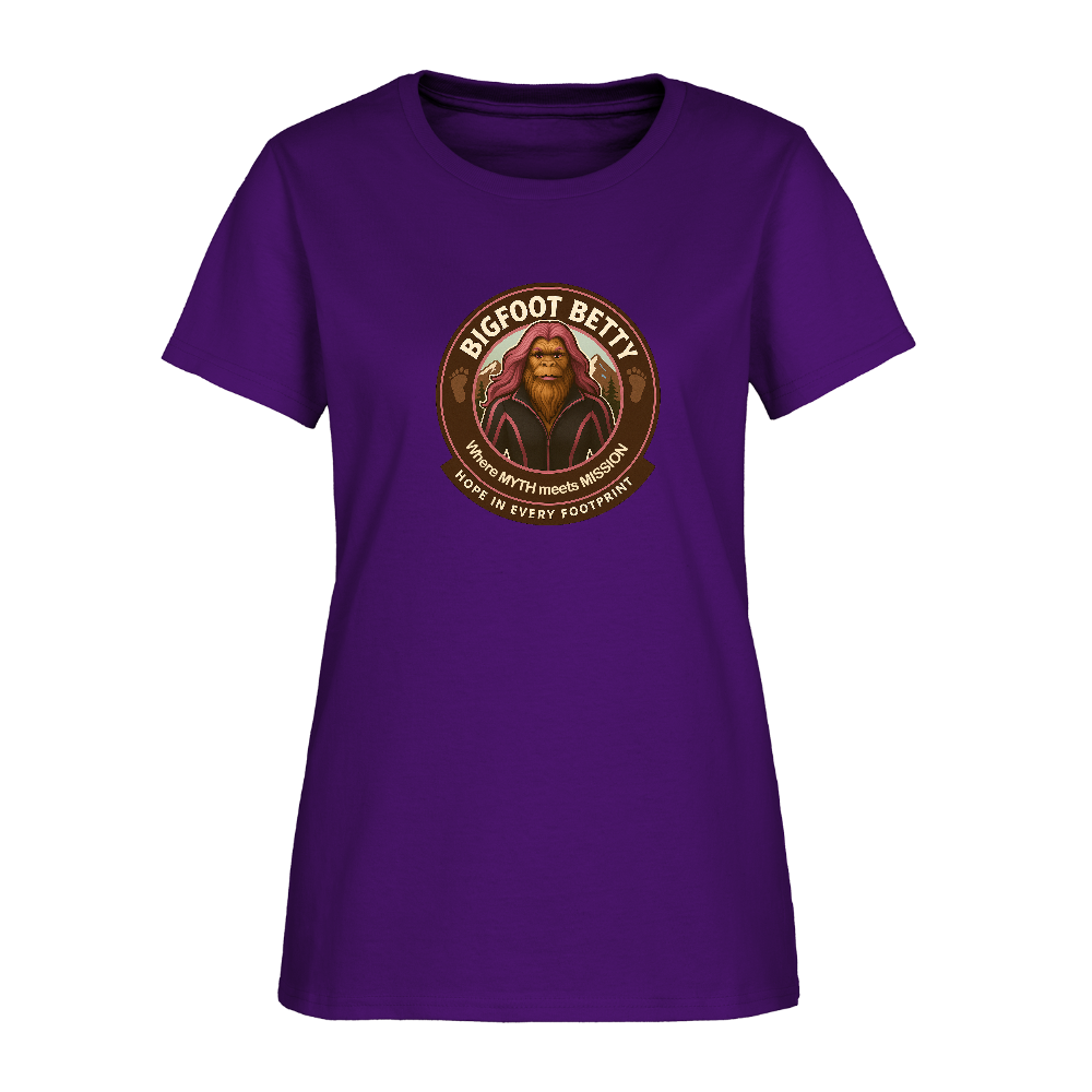 Women's T-Shirt - Hope in Every Footprint (RETRO) - purple