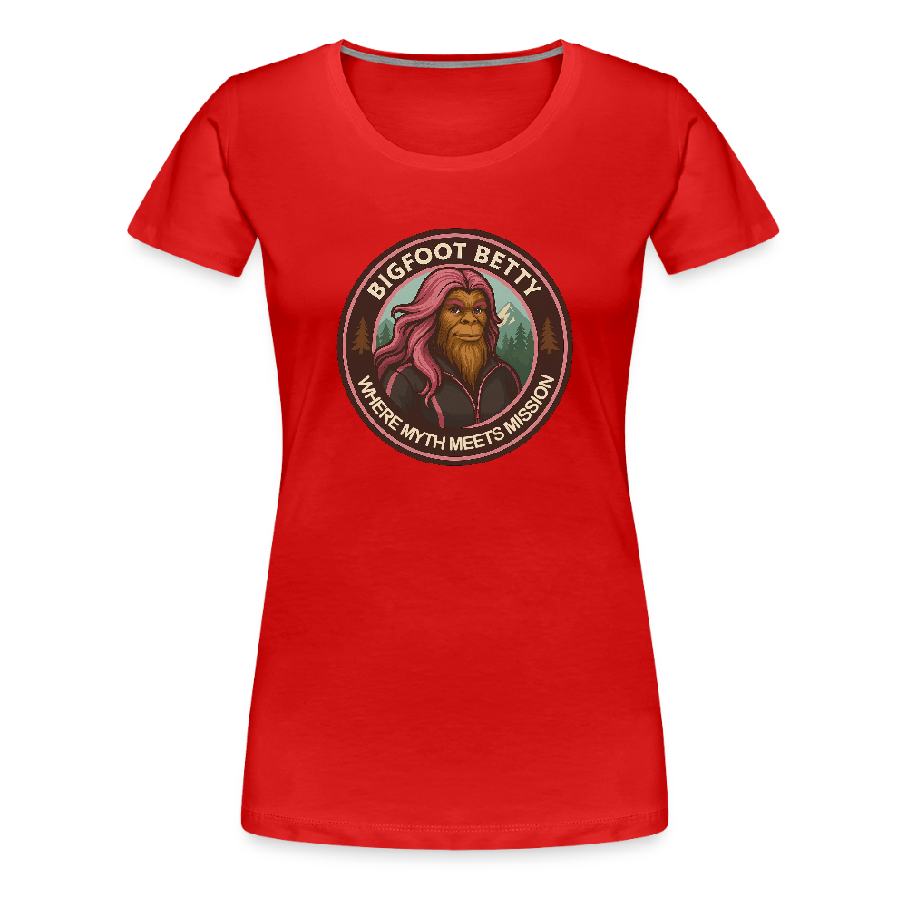 Women’s Premium T-Shirt - Where Myth Meets Mission (RETRO) - red