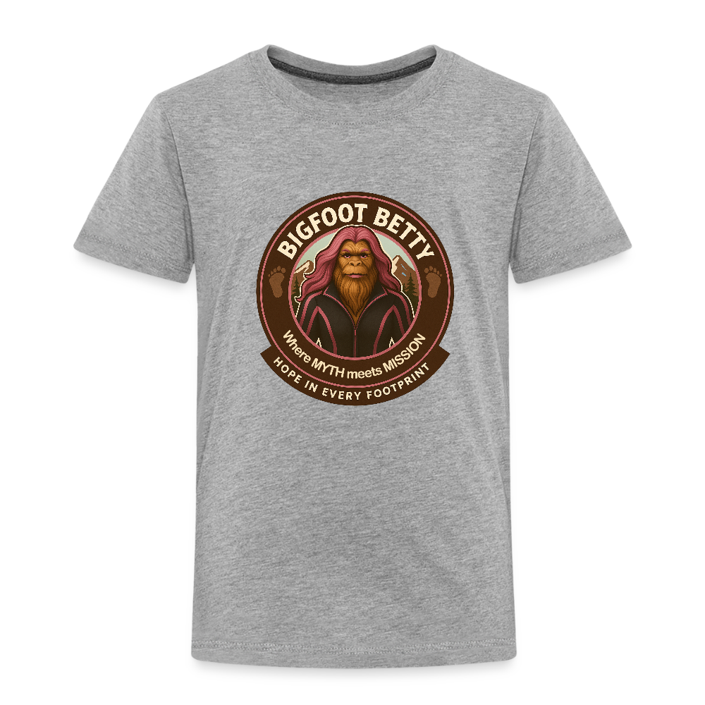 Toddler Premium T-Shirt - Hope in Every Footprint (RETRO) - heather gray