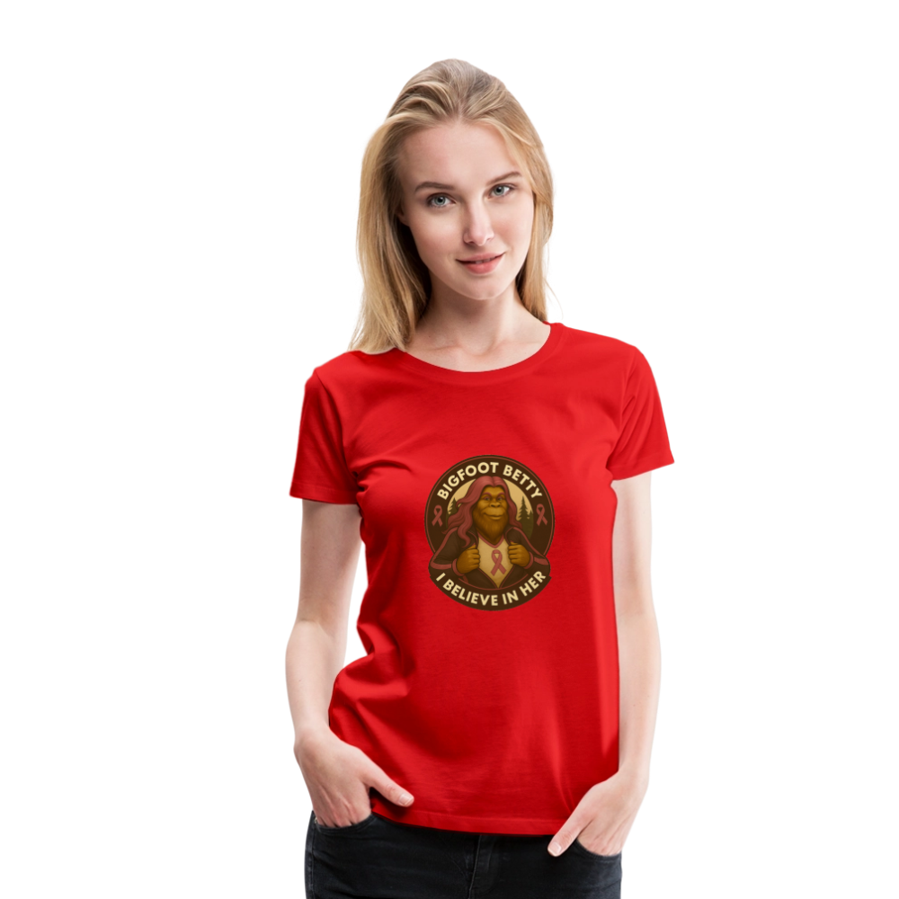 Women’s Premium T-Shirt - I Believe In Her (RETRO) - red
